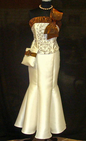 Designer Full Gown with pouch bag